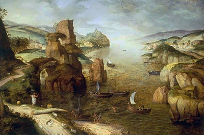 Landscape with Christ and the Apostles at the Sea of Tiberias Pieter Bruegel